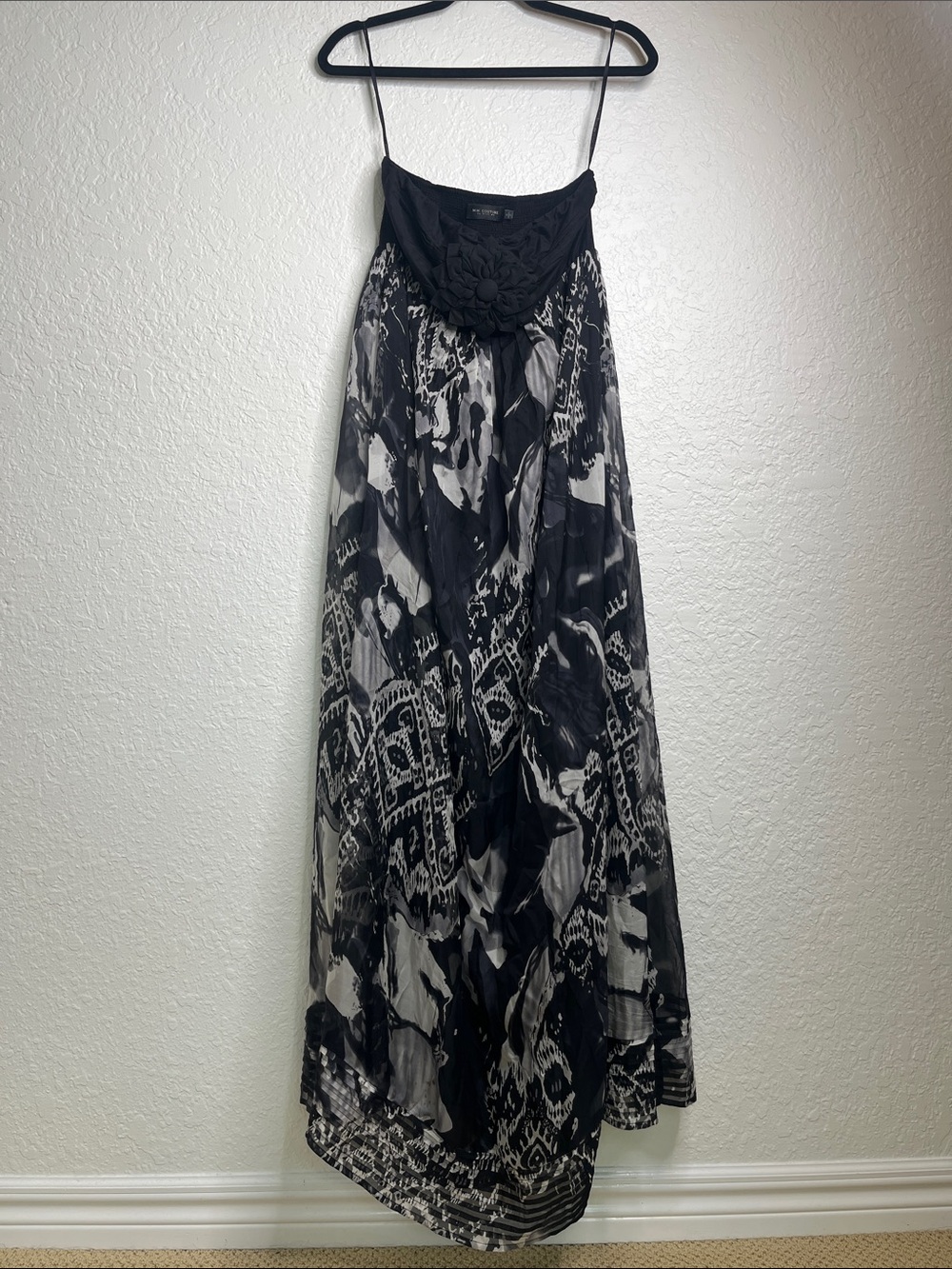 MM Couture by Miss Me Strapless Silk Maxi Dress Sz M